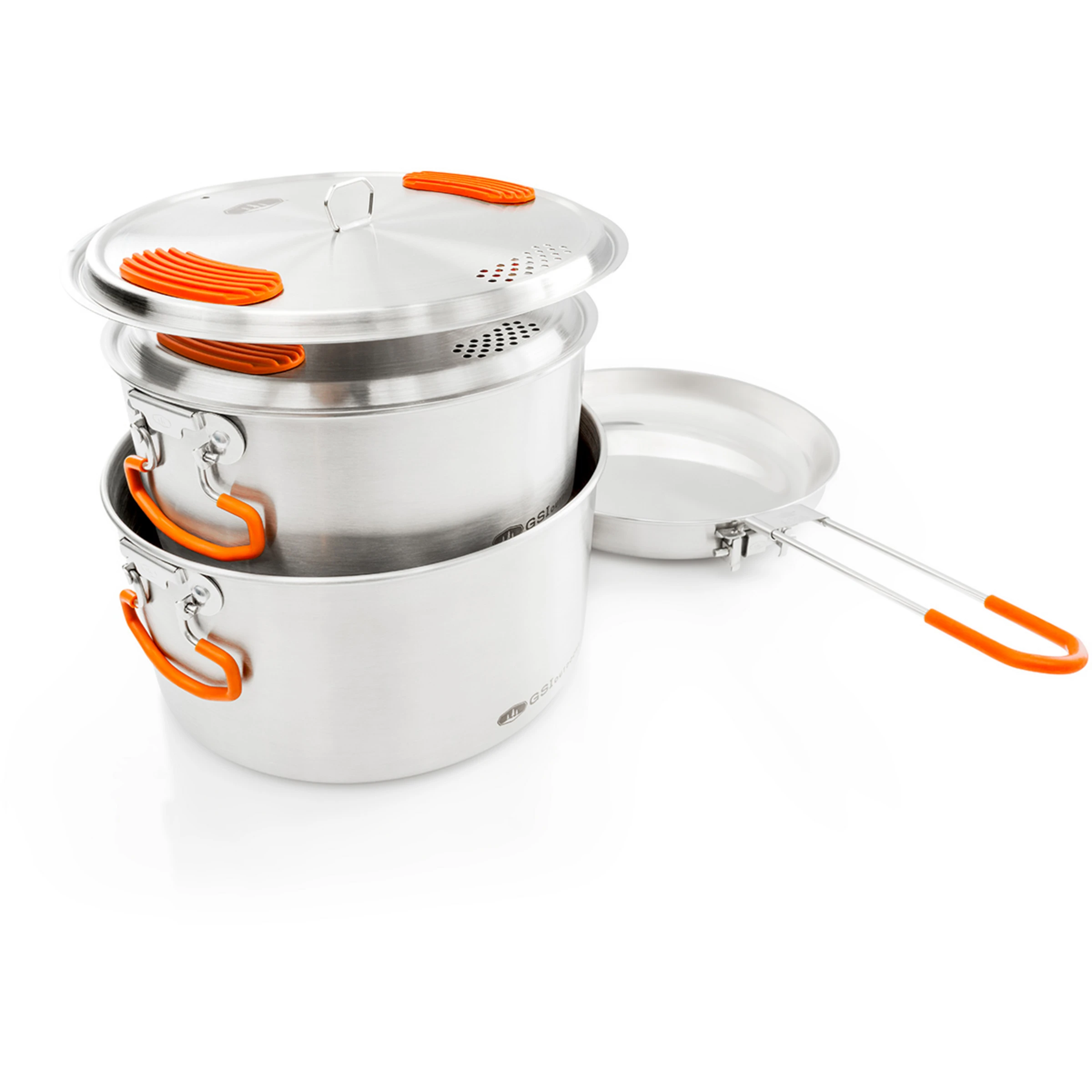 GSI Glacier Stainless Base Camper Medium Cookware 3 GSI Glacier Stainless Base Camper Medium Cookware - Image 3
