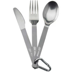 Esbit Titanium Cutlery Set With Carabiner And Bag