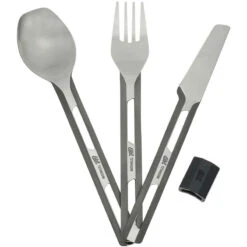 Esbit Titanium Cutlery Set With Silicone Sleeve